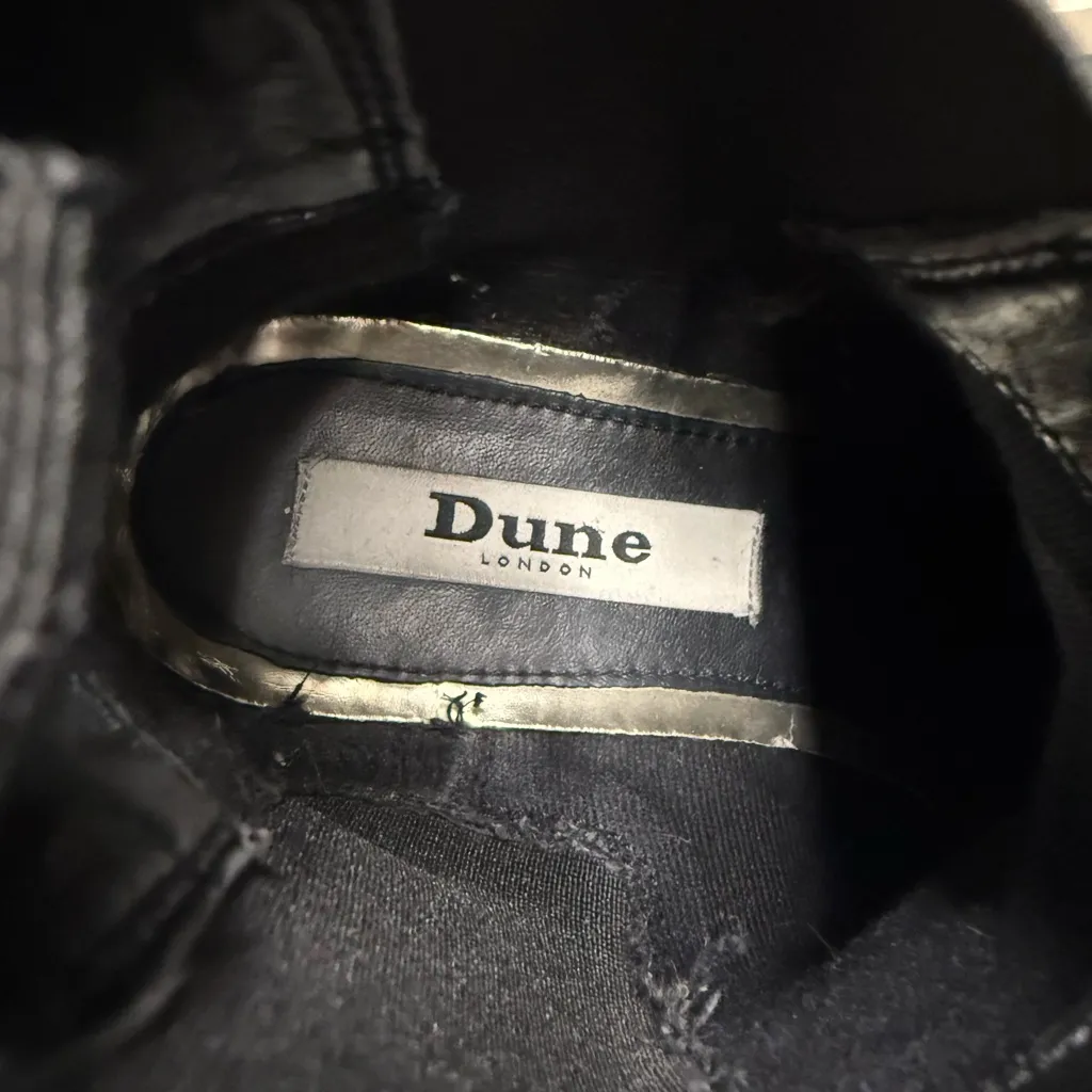 Dune London  Black Leather Ankle Chelsea Paddock Booties - Image 8