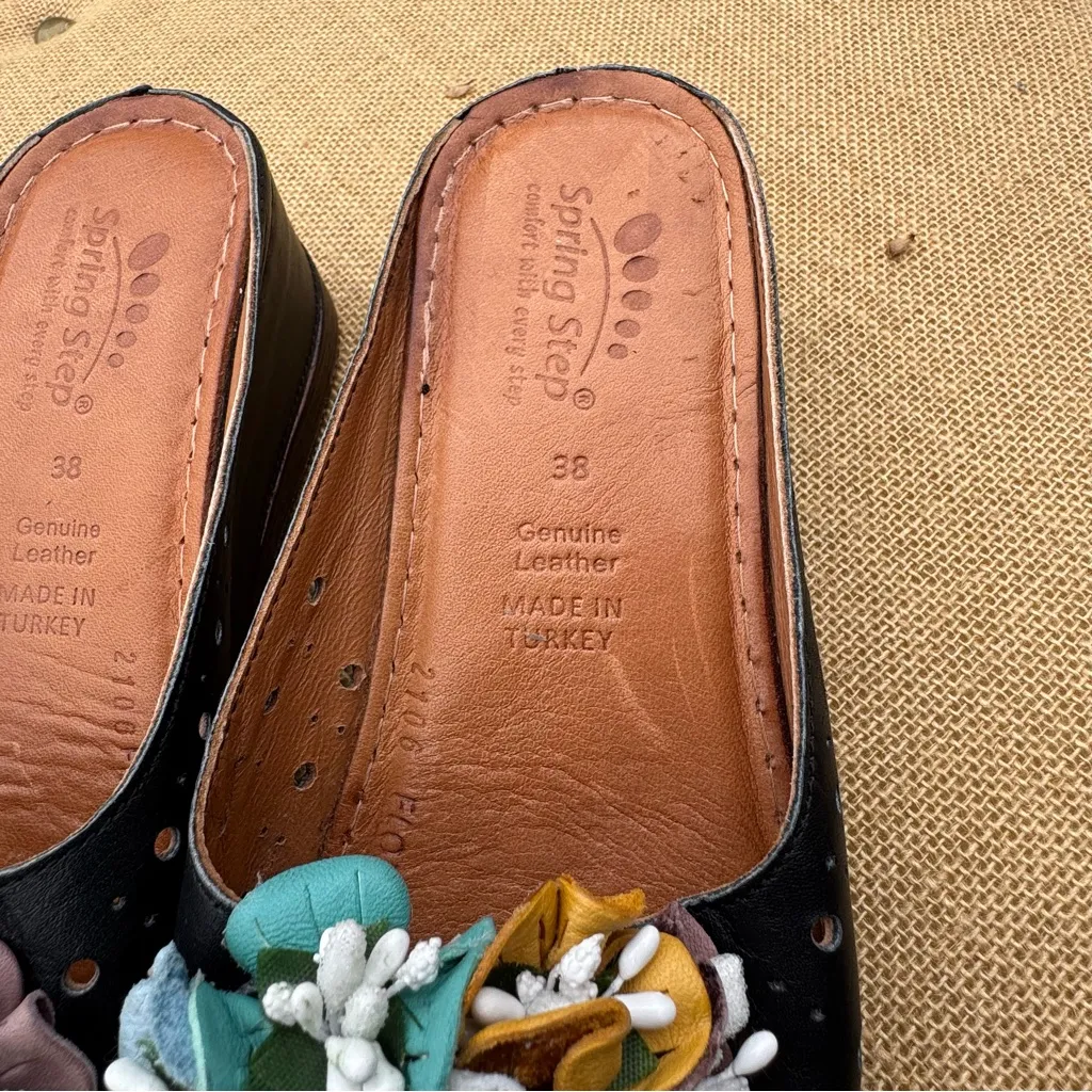 Spring Step Flowerchild leather slide sandal Size 38 (7.5-8) - Image 2