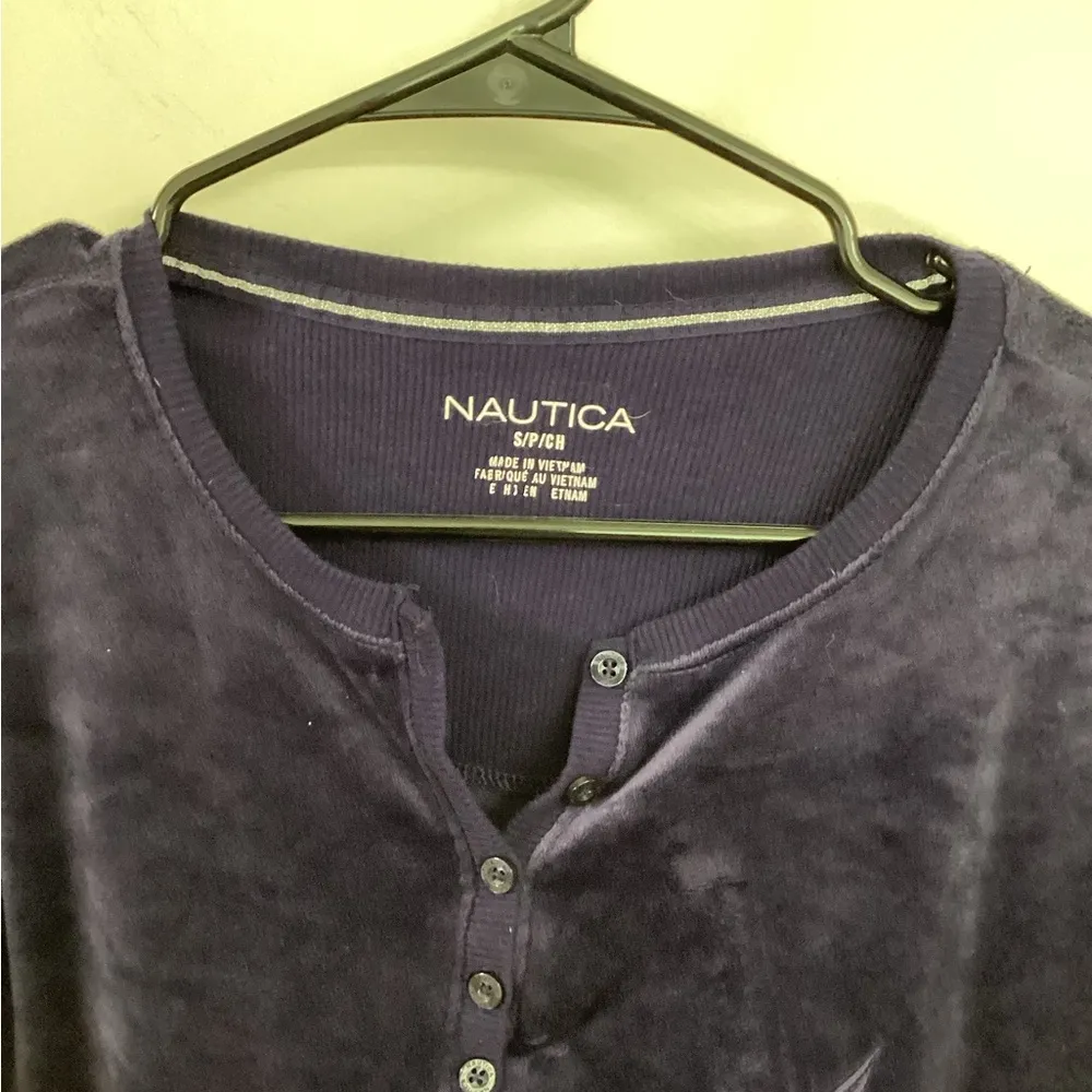Nautica Blue Pajama Set Soft and Relaxed - Image 2