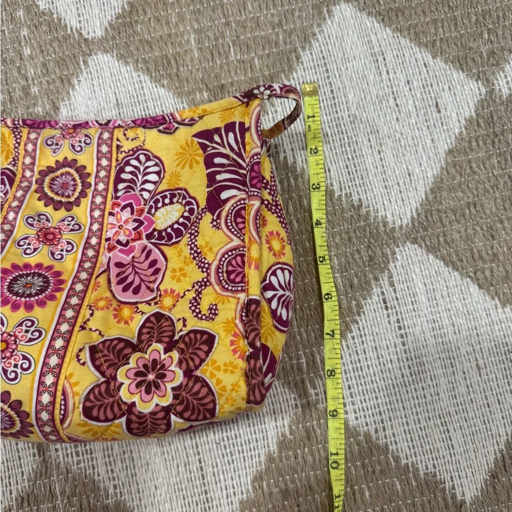 Vera Bradley Bali Gold makeup bag toiletry print cosmetics pouch zipper floral - Image 11