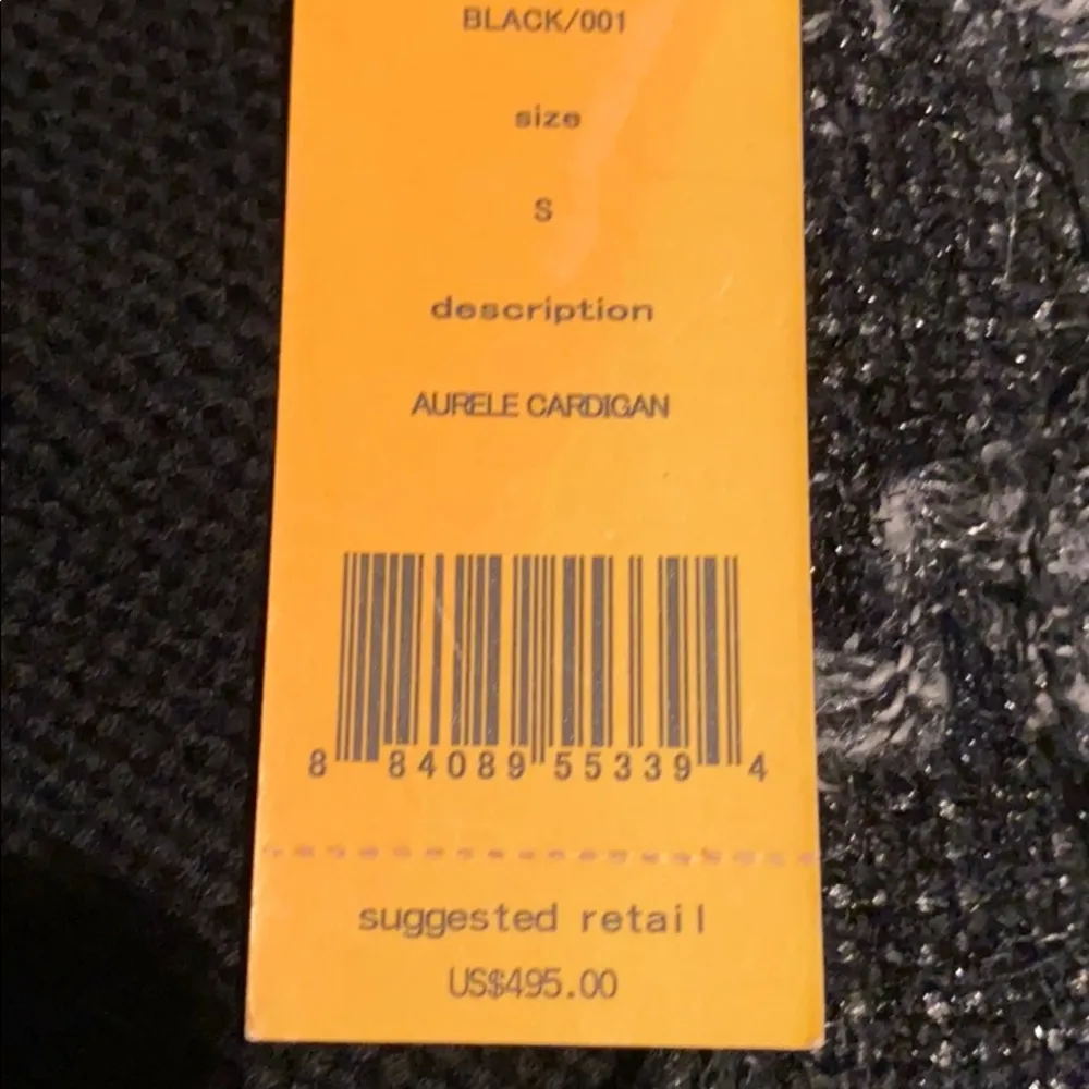 Tory Burch Black Tweedy Trim Aurele Cardigan S NWT - Image 9