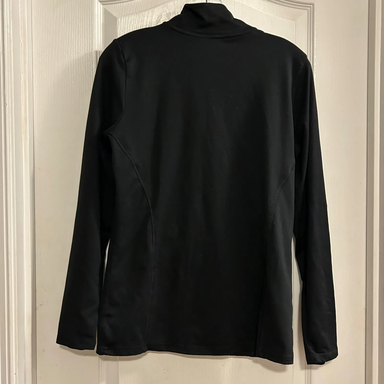 Champion Black Full Zip Mock Neck Athletic Jacket Top Small - Image 2