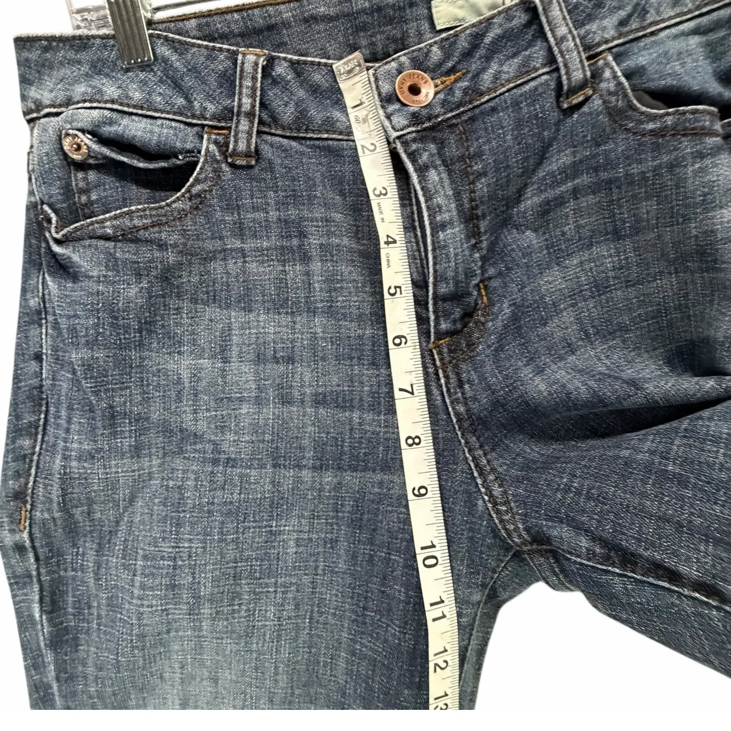 DKNY Y2K Bootcut Jeans Womens 12 Blue Denim Indie Vintage Revival Urban Retro - Image 6