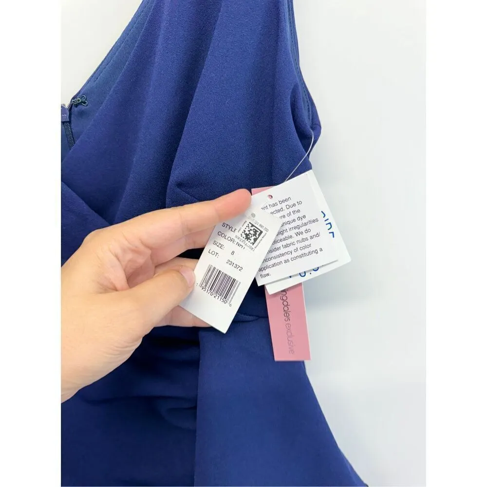 Aqua Cascade Ruffle Gown Size 8 Blue Ruffle V Neck Maxi Evening‎ Gown NEW - Image 10