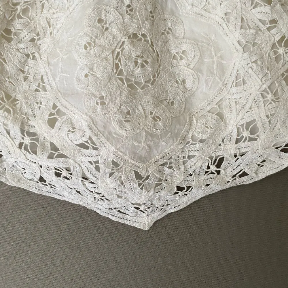 Free People sz XS white‎ lace halter crop top NWT MSRP $69 - Image 3