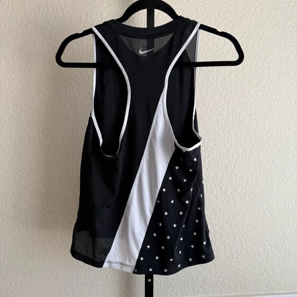 Nike Tank Top Black White Sleeveless Dri Fit Training Shirt Small Running Gym - Image 2