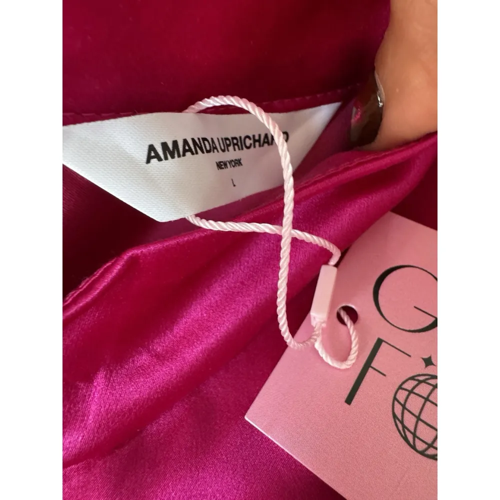 Amanda Uprichard Marshall Dress In Magenta - Silk/ Large - Image 6