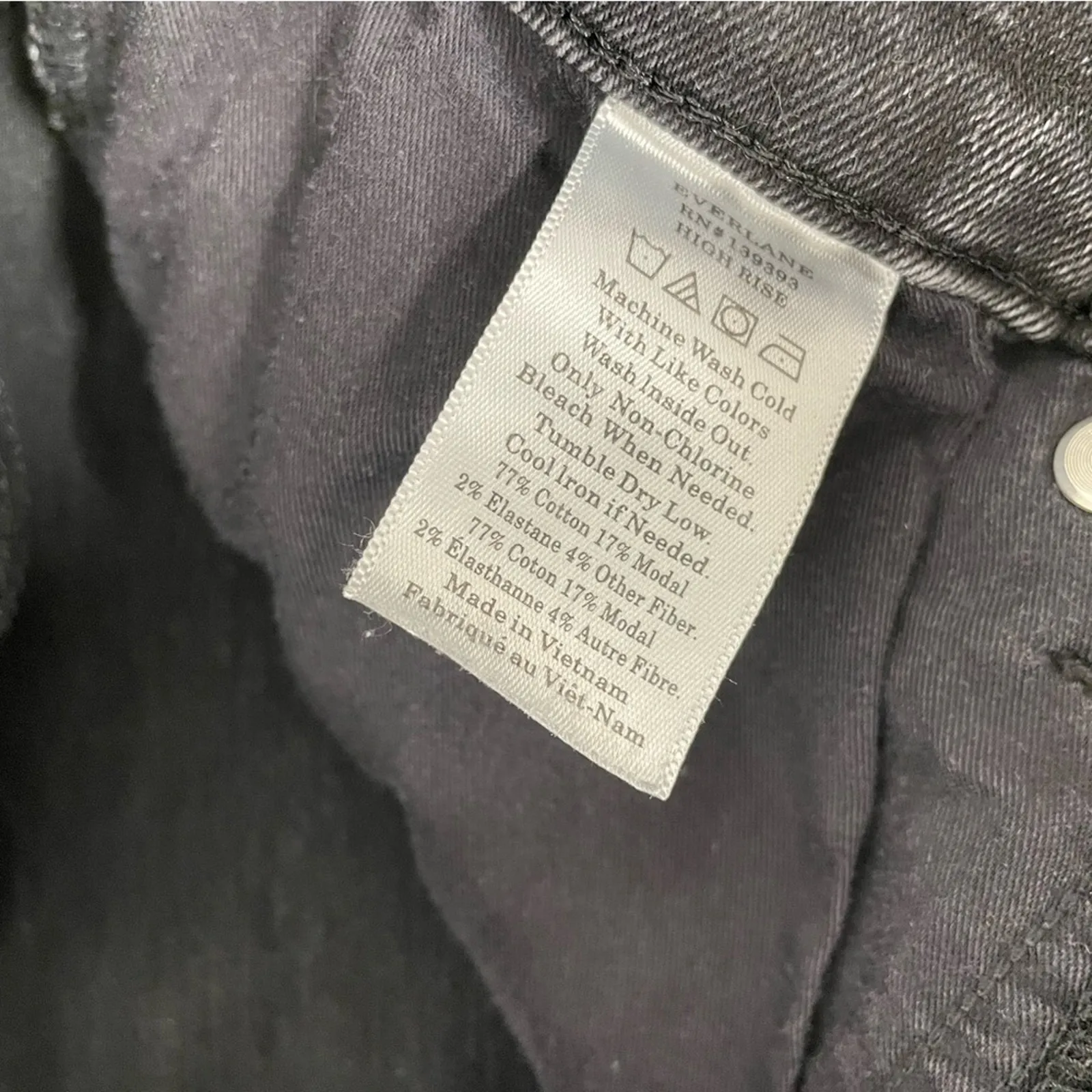 Everlane Grey High Rise Skinny Jeans Womens 27 Zip Fly Denim Casual Classic - Image 8