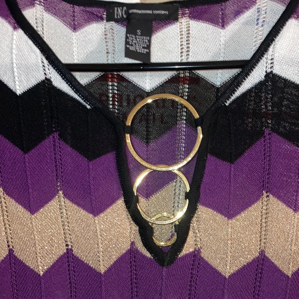 NWOT I.N.C International Concepts Handmade Knitted Blouse Women Size Small - Image 2