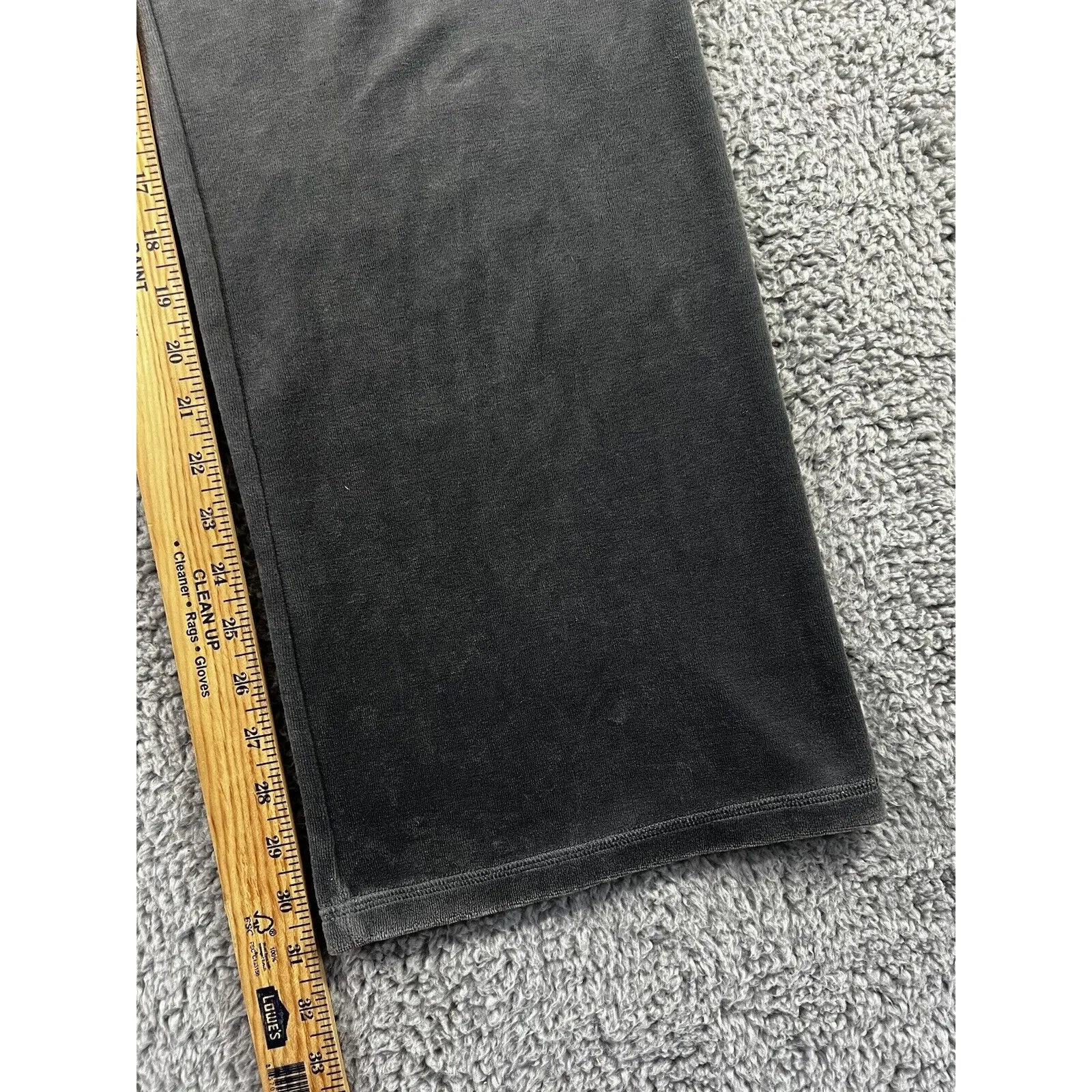 Max Studio‎ Velour Pants Women Large Low Rise Flare Leg Y2K Whimsigoth - Image 7