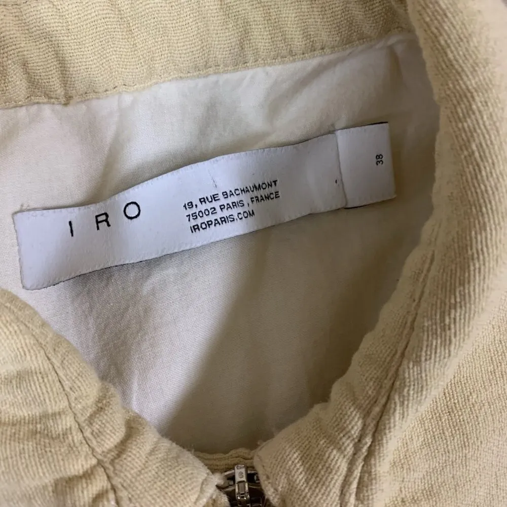 IRO Paris Utility Romper Sleeveless Yellow Linen Blend Size‎ 38 - Image 7