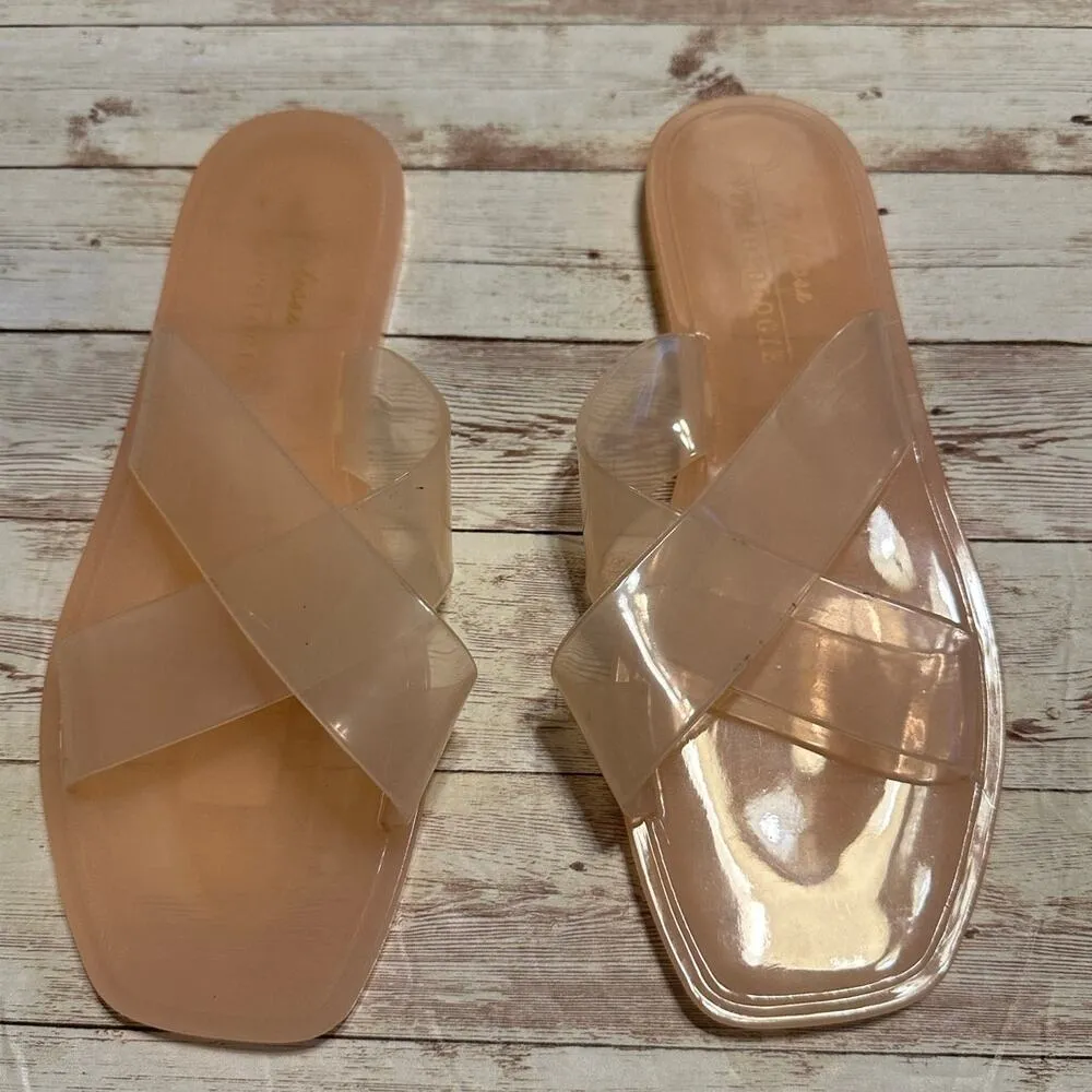 Matisse Anthropologie Peach Villa Slide Jelly Shoes Sandals Size US 8M Vacation Pink - Image 3