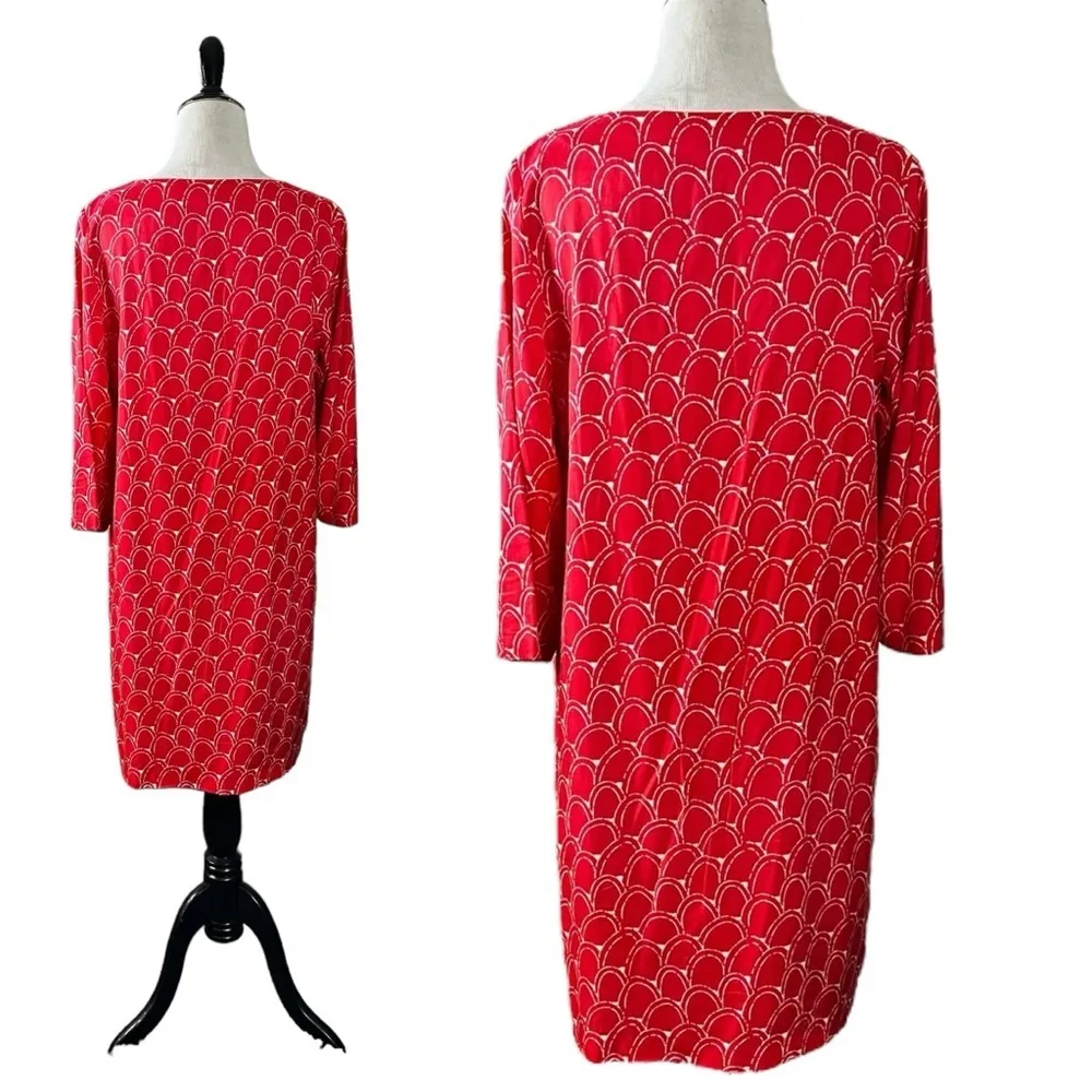 Boden Dress Size 8 Medium Ingrid Silk Tunic Shift Bohemian Spring Summer Red - Image 8