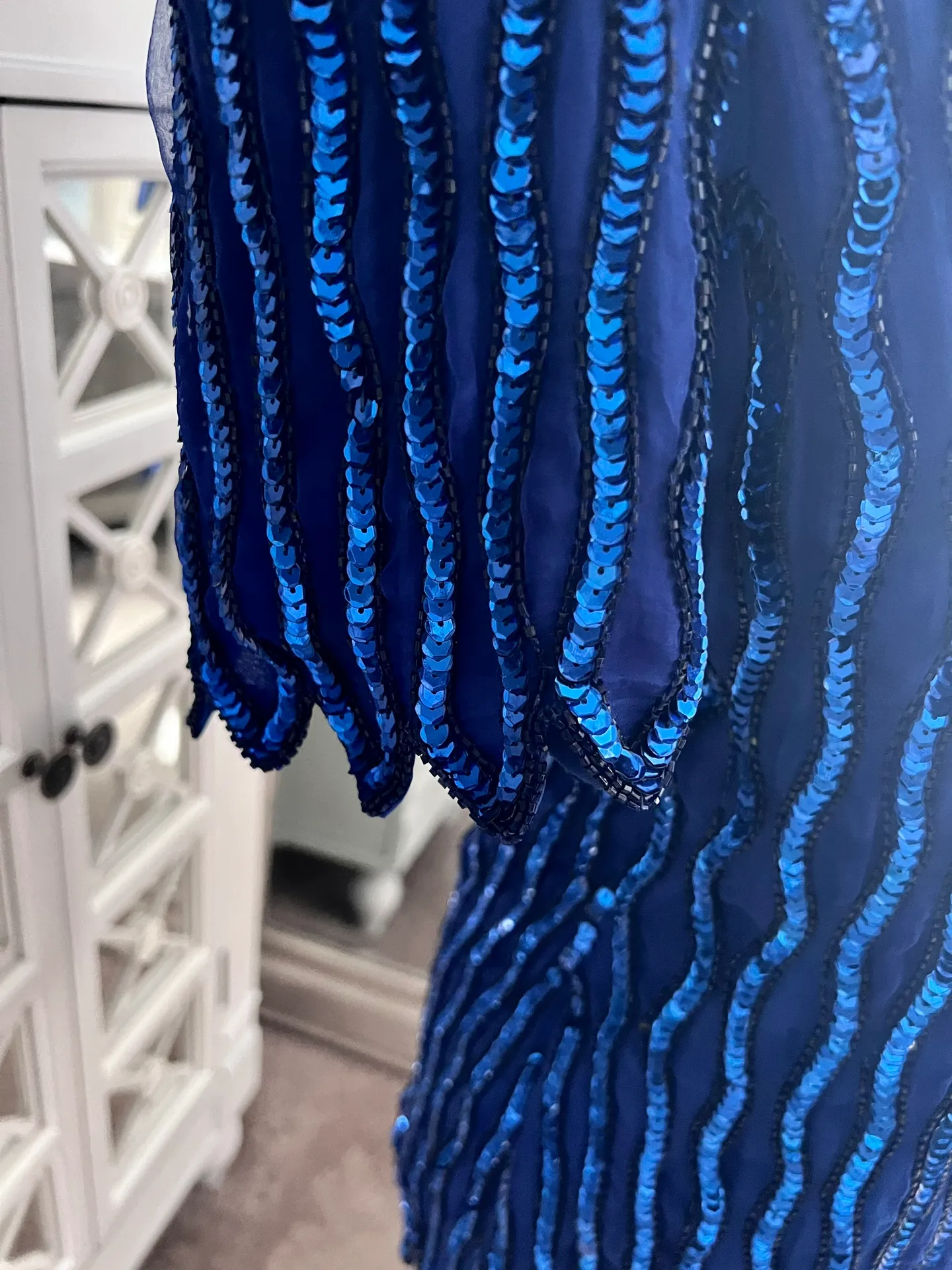 Vintage 80s Glam Laurence Kazar Beaded Sequin Blouse - Image 5