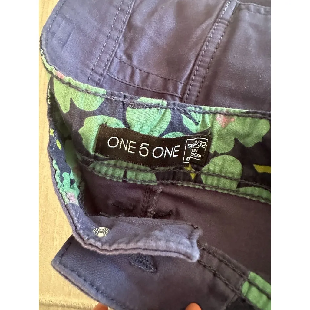 ONE 5 ONE Navy Midrise Shorts Size 14 NEW with tags - Image 7