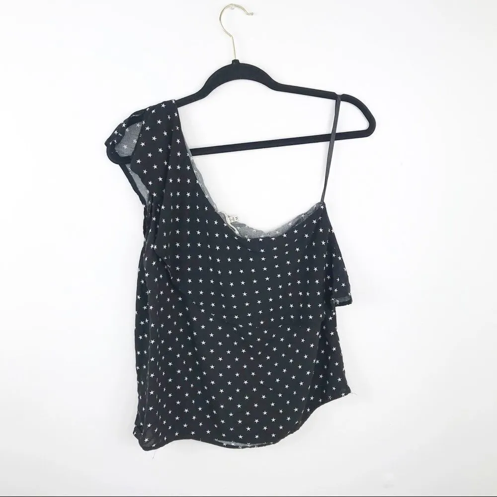 Monteau Star printed one shoulder ruffle blouse‎ - Image 4