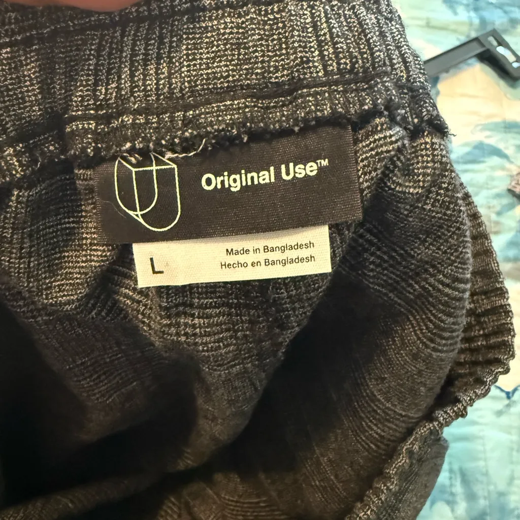 Original Use Charcoal Plaid Men's Pants - Image 2