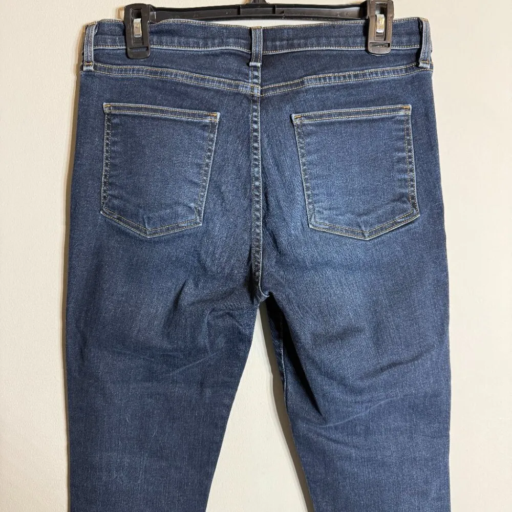 Veronica Beard Kate 10" Skinny Denim Jeans Women's 29 Dark Slate Raw Hem Stretch - Image 9