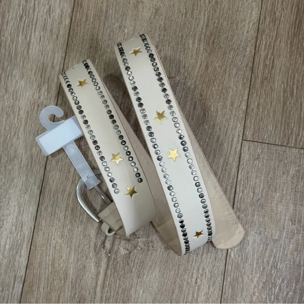 Studded Trim Star Vegan Leather Belt Bohemian - Image 2