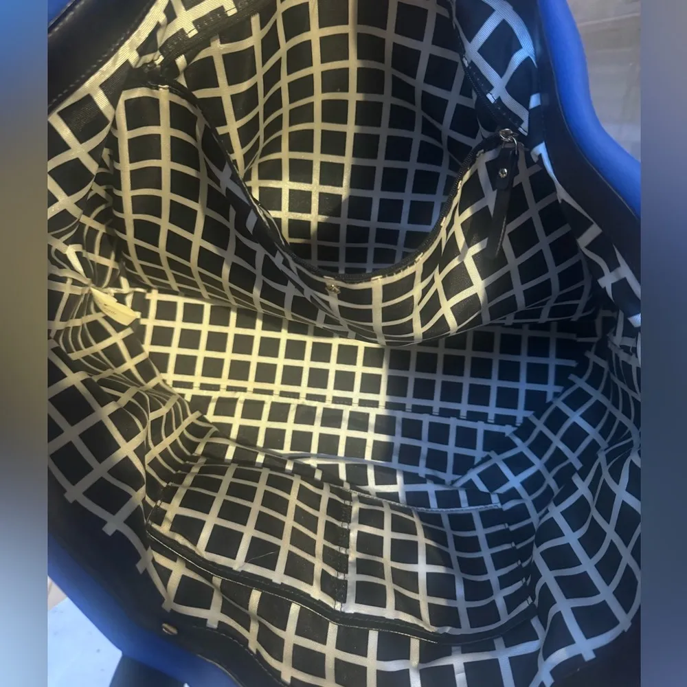 Kate Spade Esta Street Babe neoprene large tote & wristlet cosmetic bag BLUE - Image 8