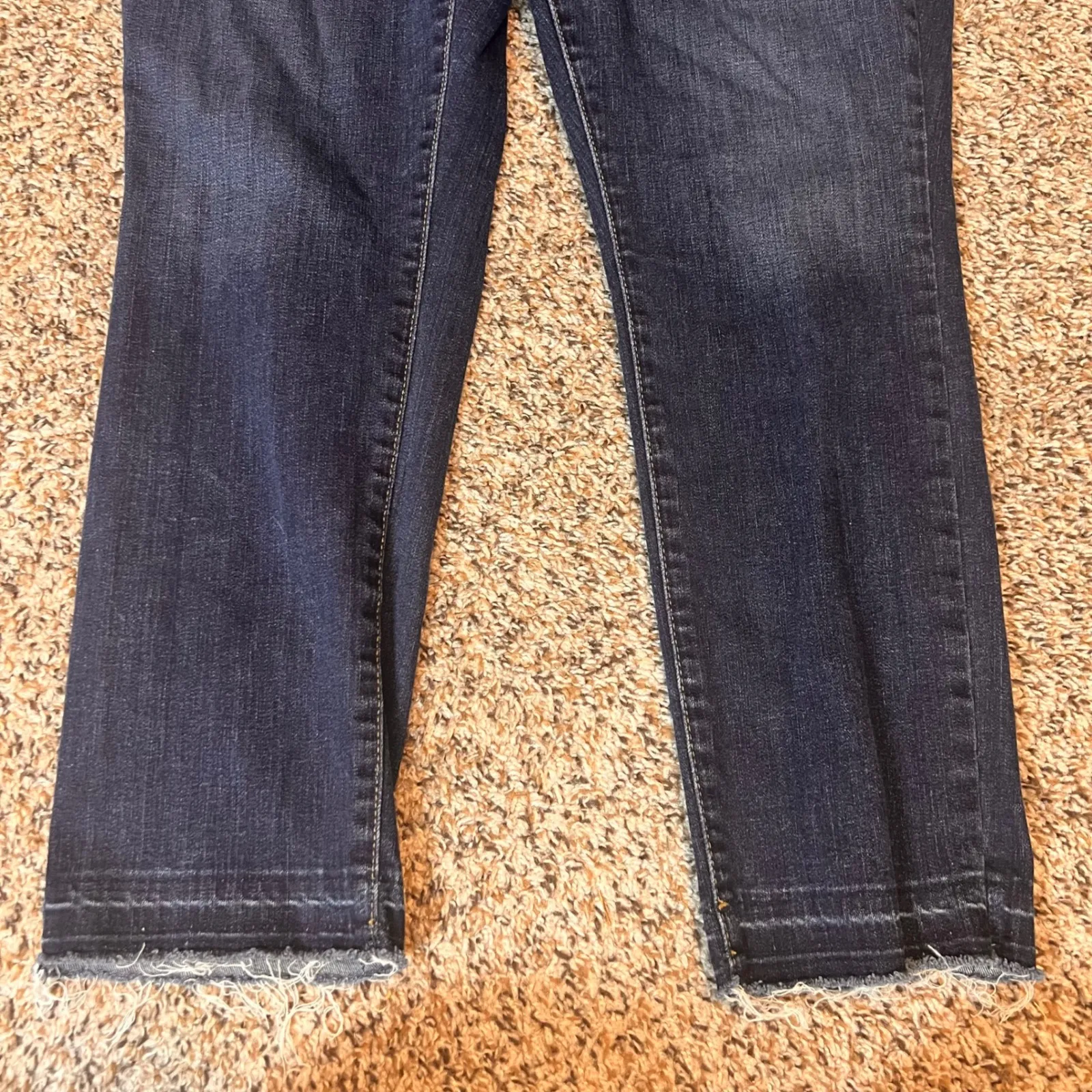 NYDJ Alina Ankle Jeans Women's Size 16 Dark Wash Frayed Hem Lift Tuck - Image 2