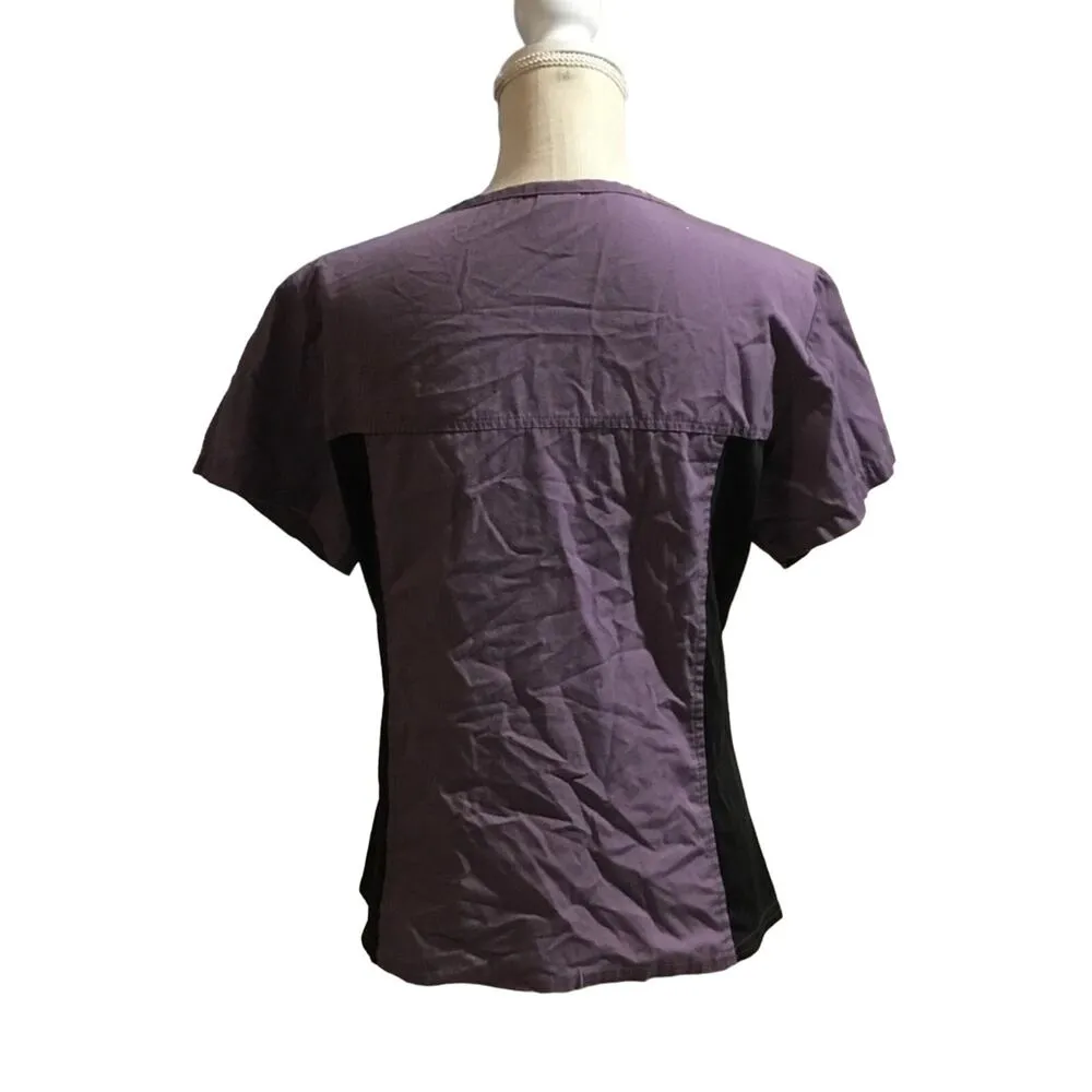 Fashion Seal Scrub Top Purple Size M - Image 3