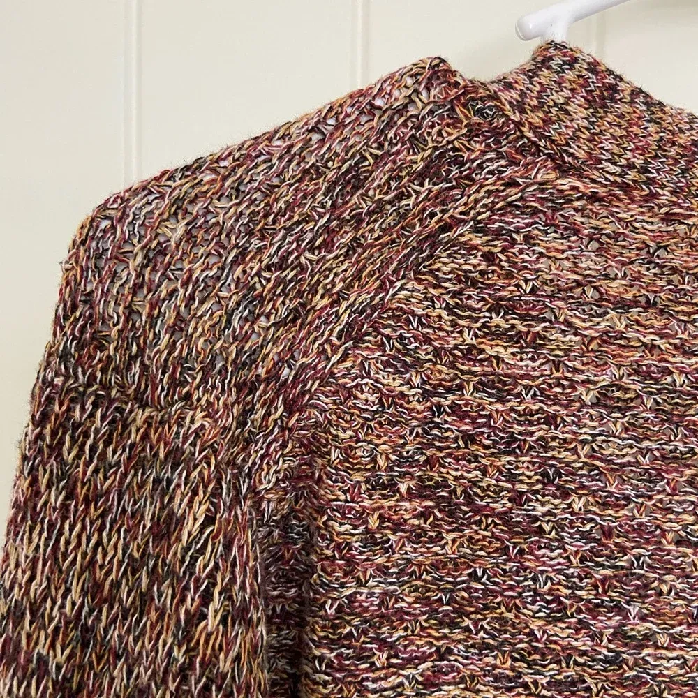 NWOT | Mossimo Supply‎ Co. women’s multicolored knit button up sweater — medium Red - Image 8