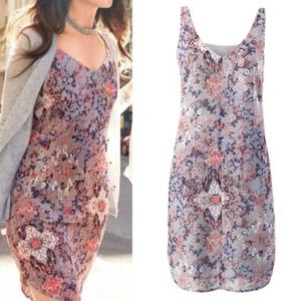 5049 Fresco Slip Dress Size Medium Pastel Purple Abstract Print Spring Boho - Image 10