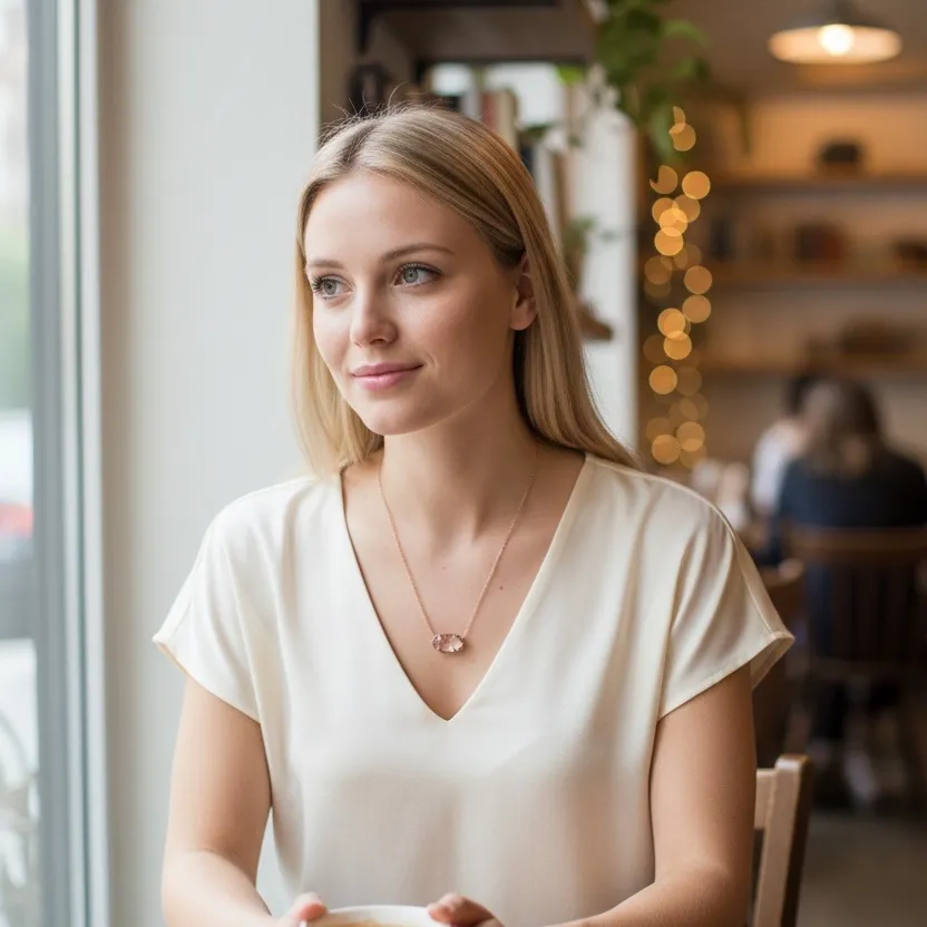 Kendra Scott Elisa short pendant necklace in rose gold New - Image 10