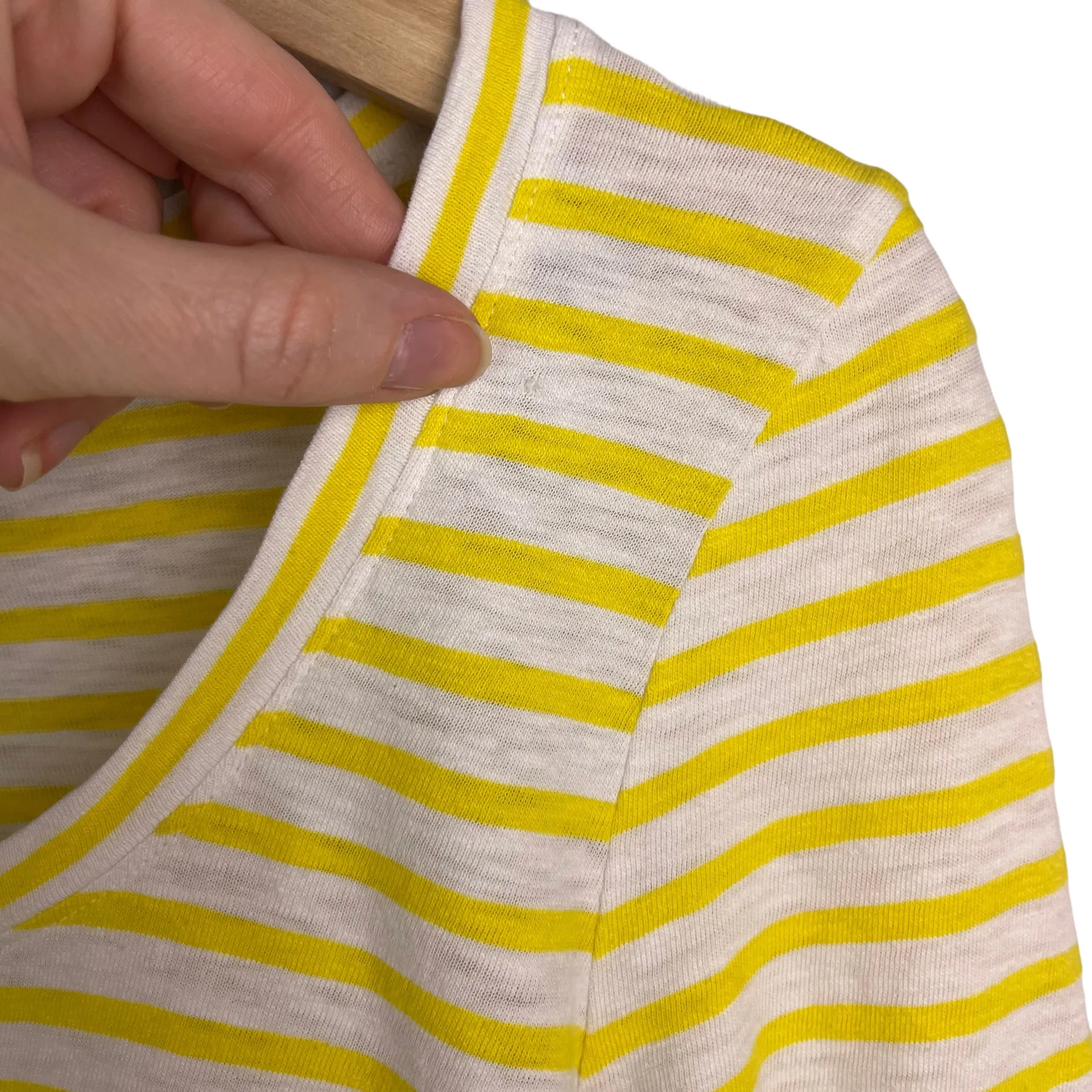 J. Crew Painter Zip Tee in Sunny Yellow Stripe - Image 6