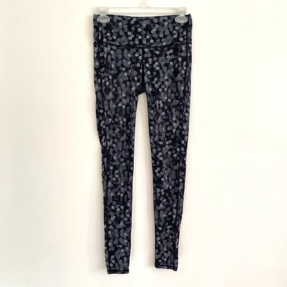 ATHLETA Dot Chaturanga Tight Gray Black Printed Pull On Elastic Waist Leggings - Image 2