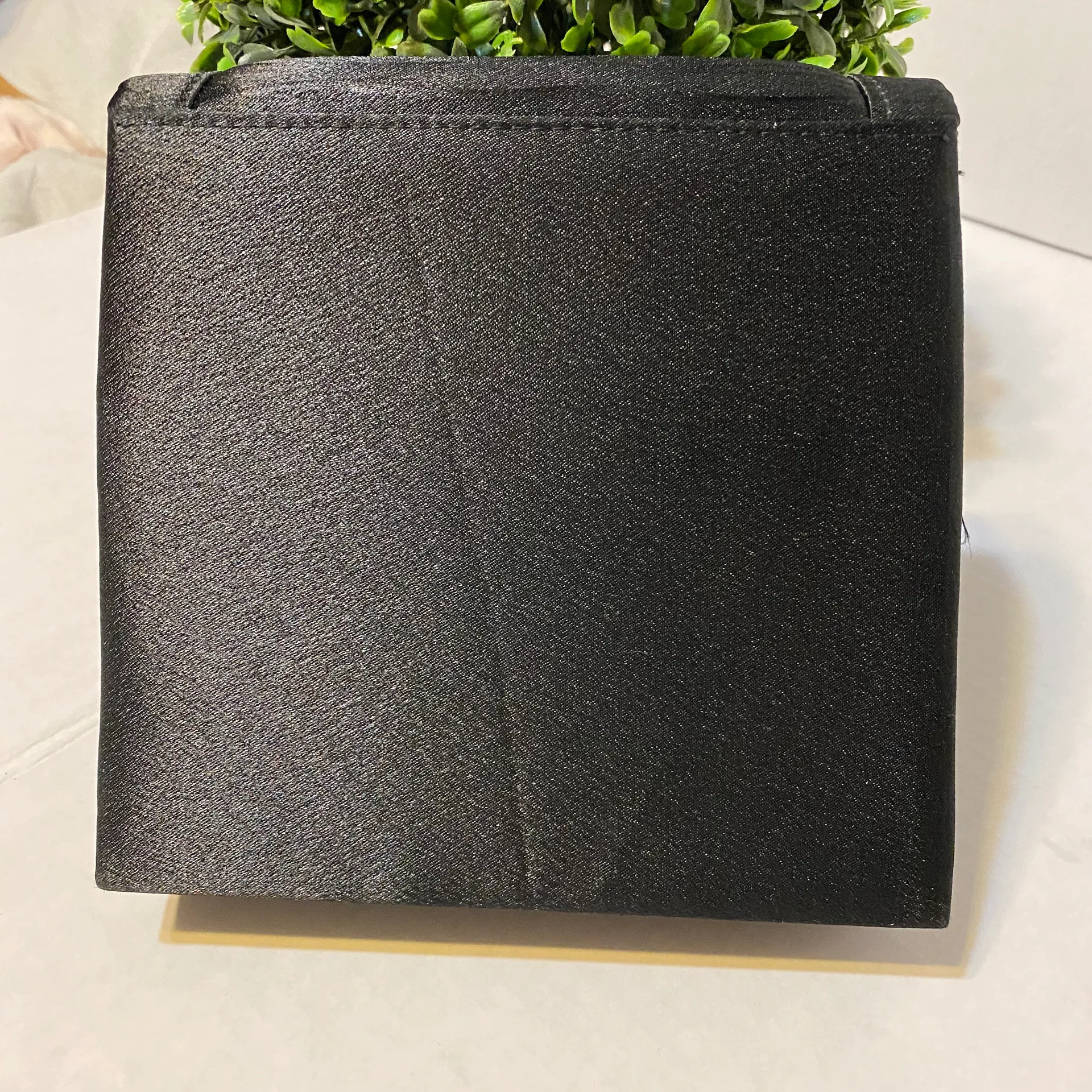 Pleated Clutch Evening Box Purse Black - Image 4