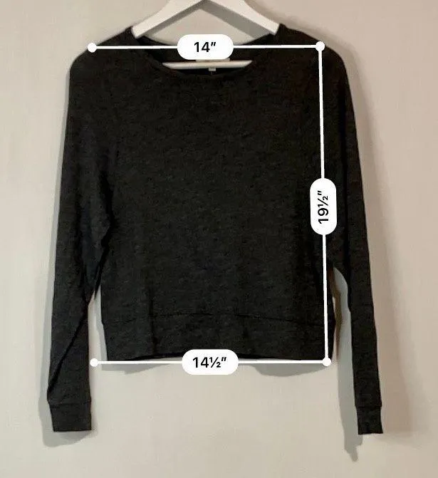 Women’s Long Sleeve Crew Neck Casual Tee Shirt Grey Size Small NWT - Image 6