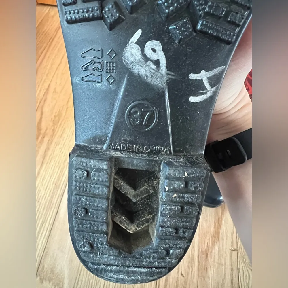 Sanmm Womens Floral Rainboots Red Size 6 - Image 8