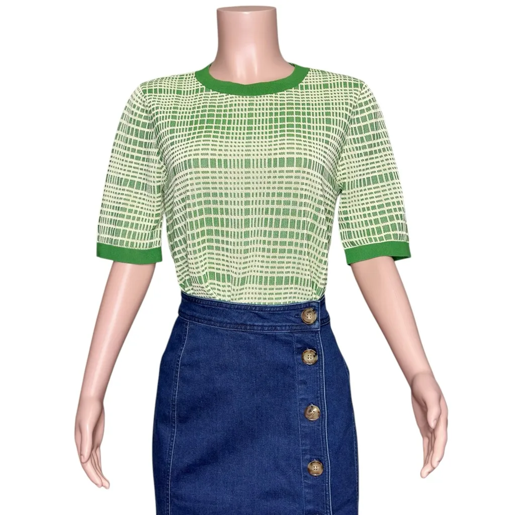 COS Lightweight Knit Top, Green, Small - Image 5