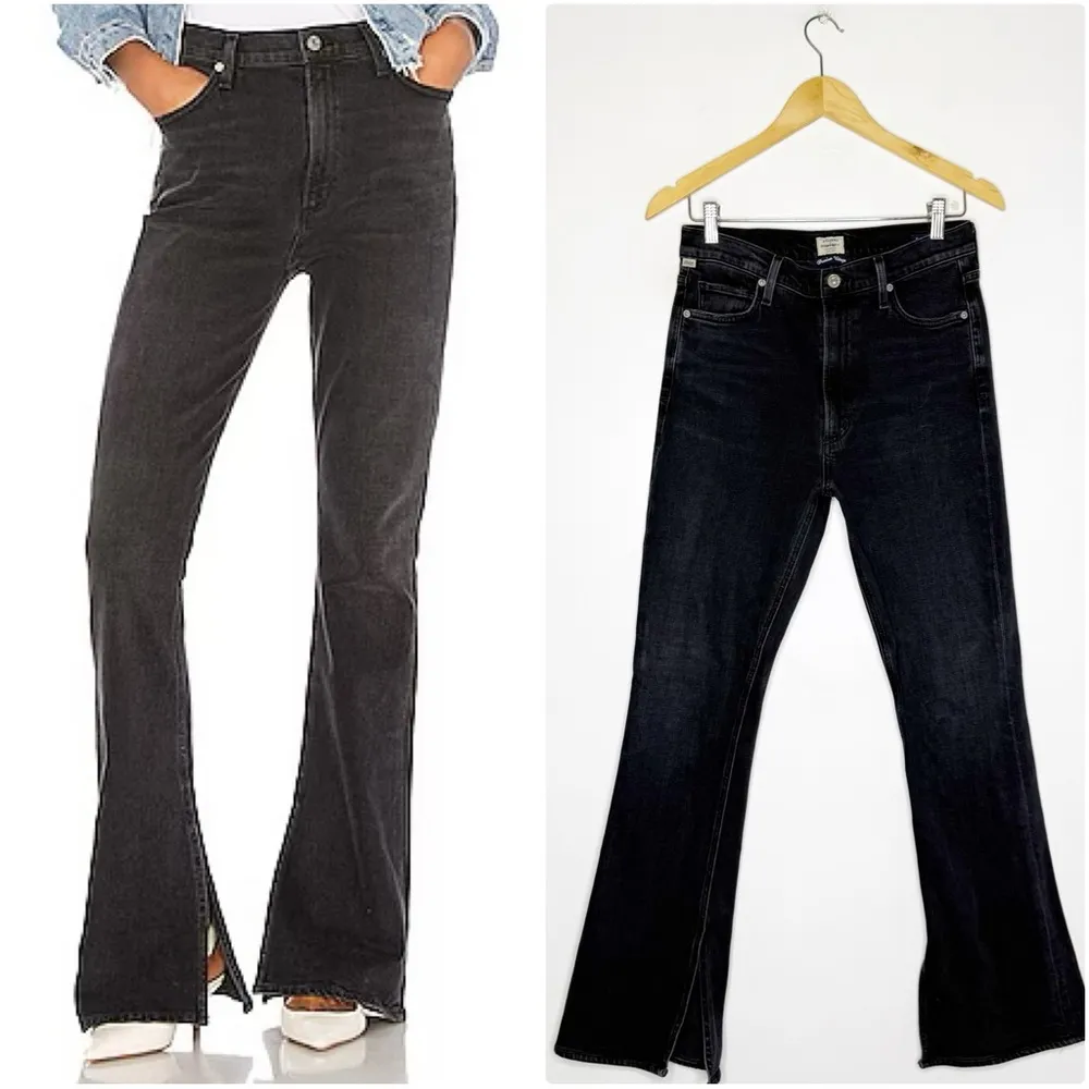 Citizens of humanity Georgia high-rise boot cut jeans Black Split Size 27 - Image 2