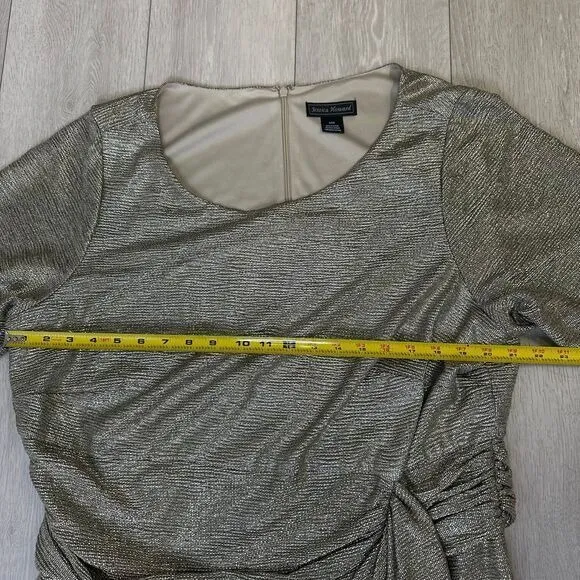 Jessica Howard party gold‎ sparkle formal cocktail knee length dress size 22 - Image 6