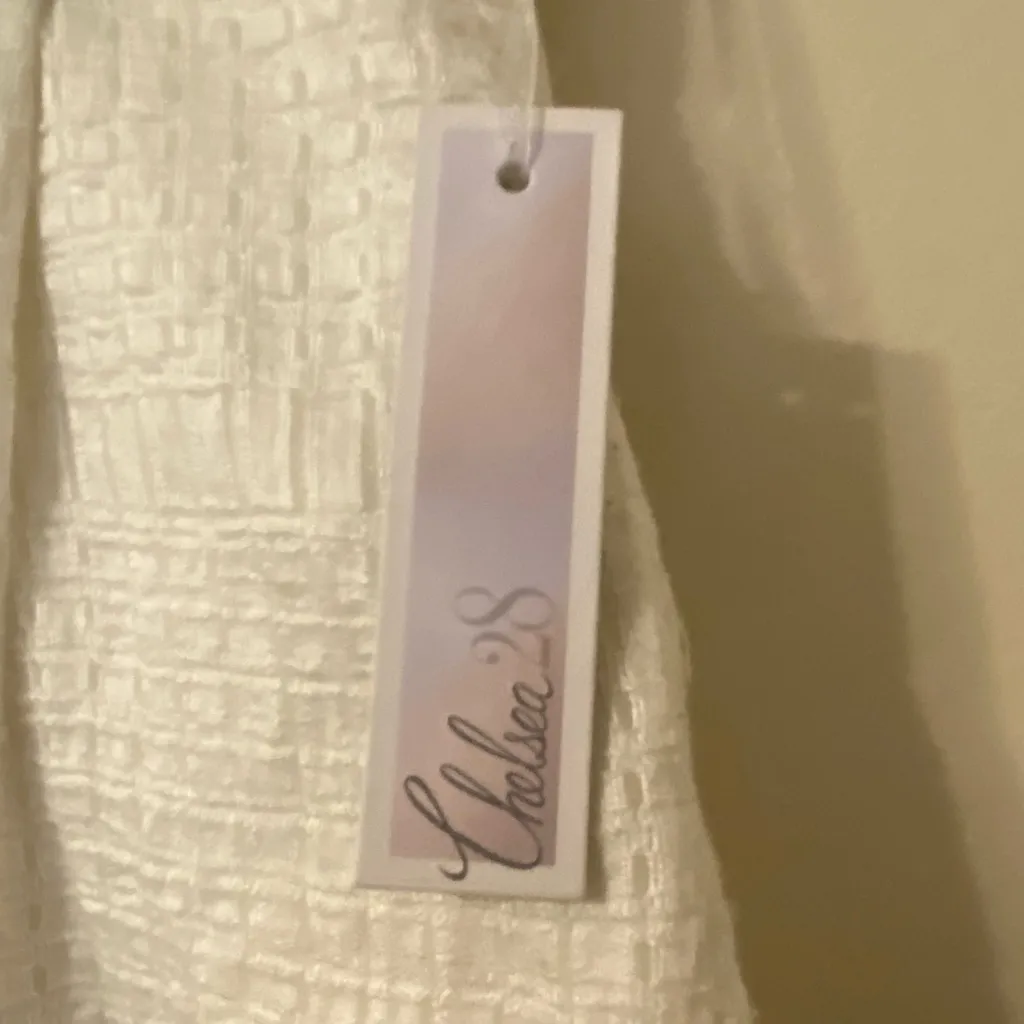 New NWT Chelsea28 White Quilted Skirt Lined Womens Size‎ Large - Image 2