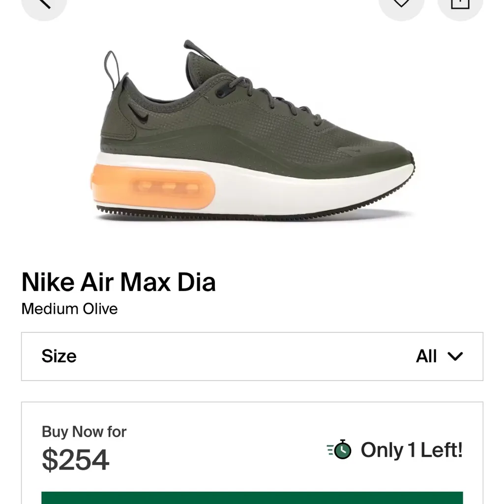 Nike size women 9.5 Air Max Dia olive - Image 2