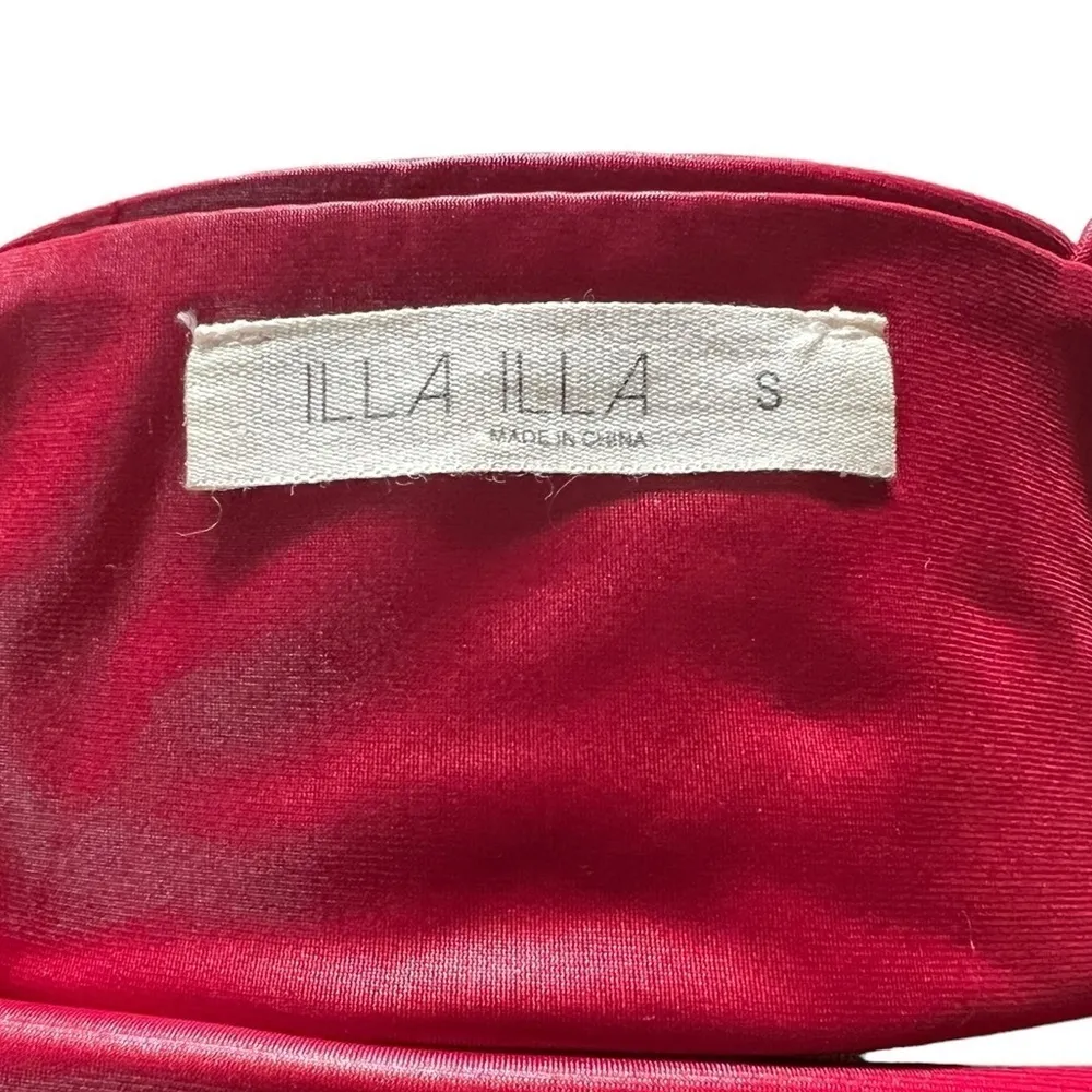 Illa Illa Metallic Red Open Back Cropped Tank Top Small - Image 3