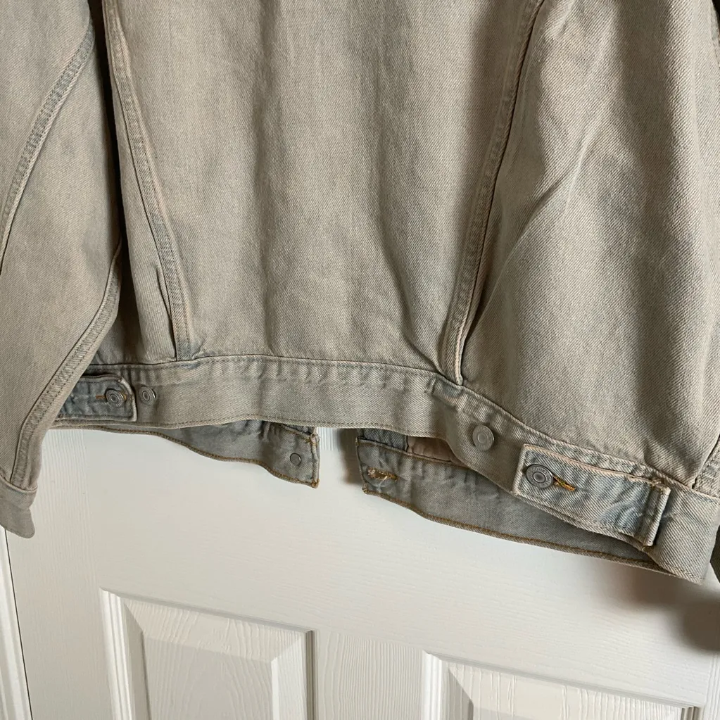 90's trucker jacket vintage look Levi’s Woman’s Size large - Image 12