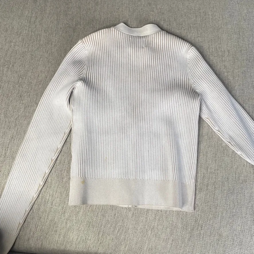 NWT ANINE BING Layla Cream Button Up Cardigan Sweater Ribbed Small New - Image 7