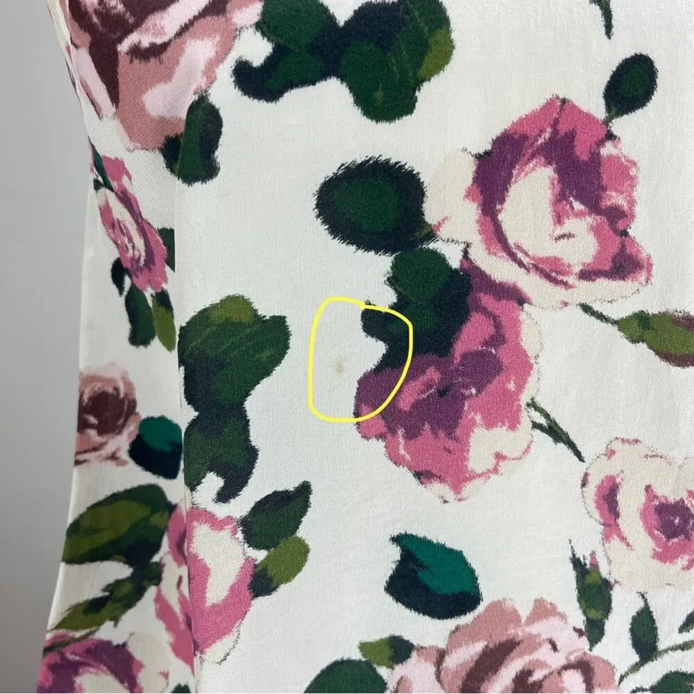 Aritzia Wilfred Floral Silk Tank Top Purple Size M - Image 5