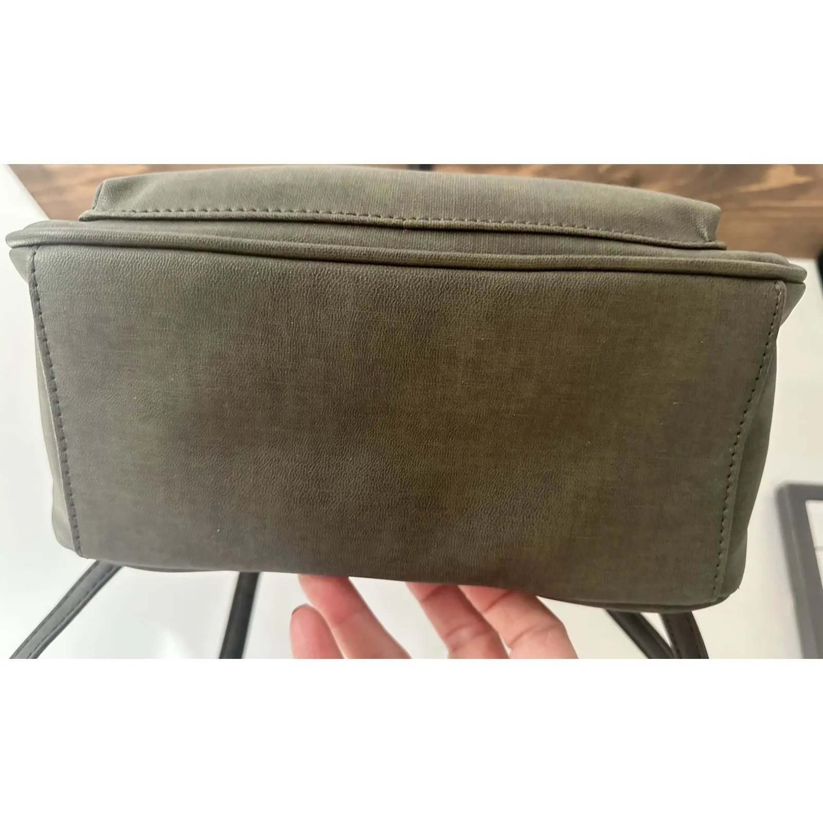 MultiSac ‎ Bag Backpack Green Multiple Compartments Adjustable Strap Purse - Image 6