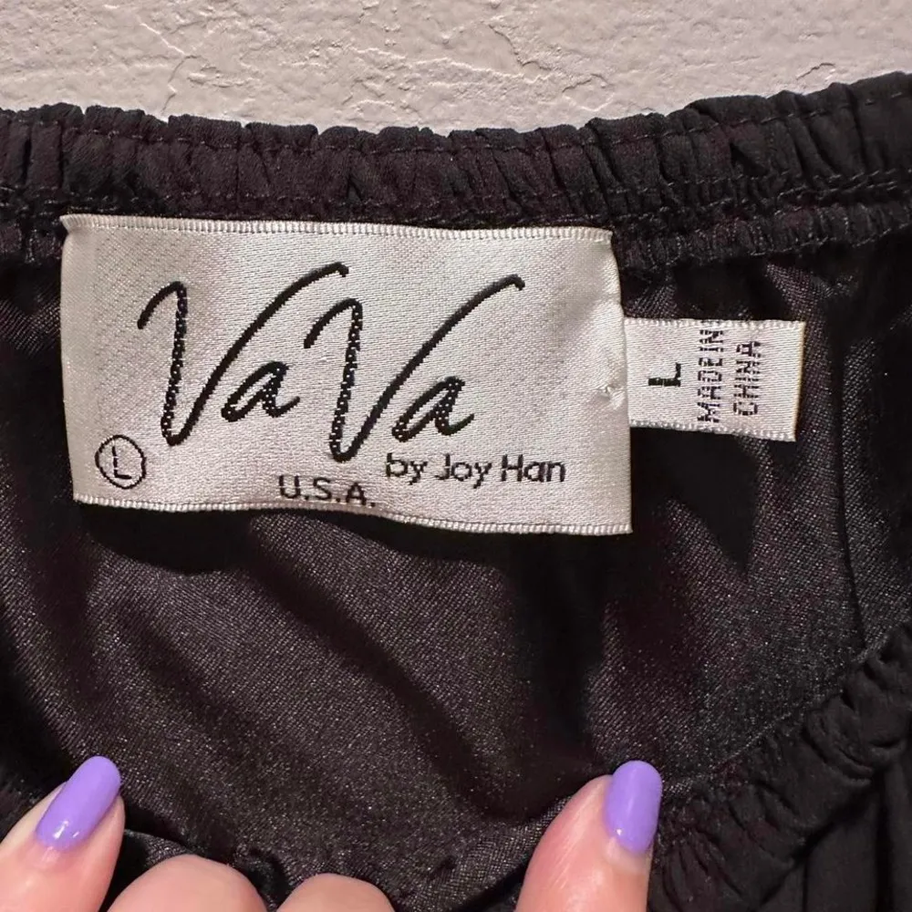 Vava by Joy Han Revolve Black Carys Pineapple Off the Shoulder Mini Dress Large - Image 4