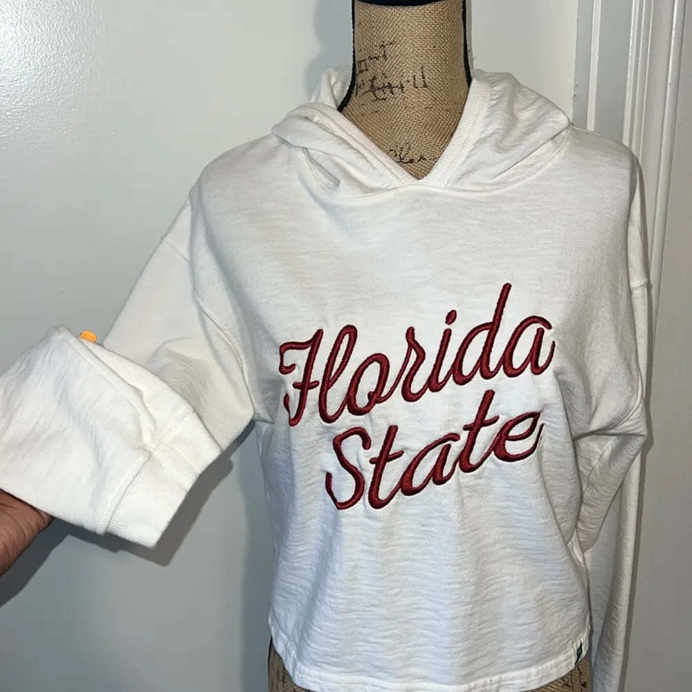 FLORIDA STATE HOODED SWEATER ❤️💛 White - Image 3