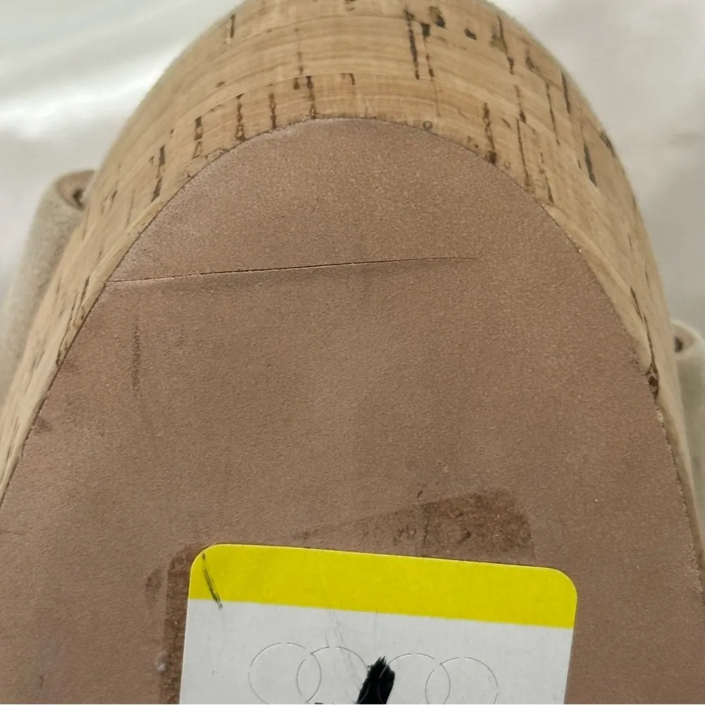 Veronica Beard Lucille Heels Suede Platform Cork Heel Sandals Tan Size 11 New - Image 15