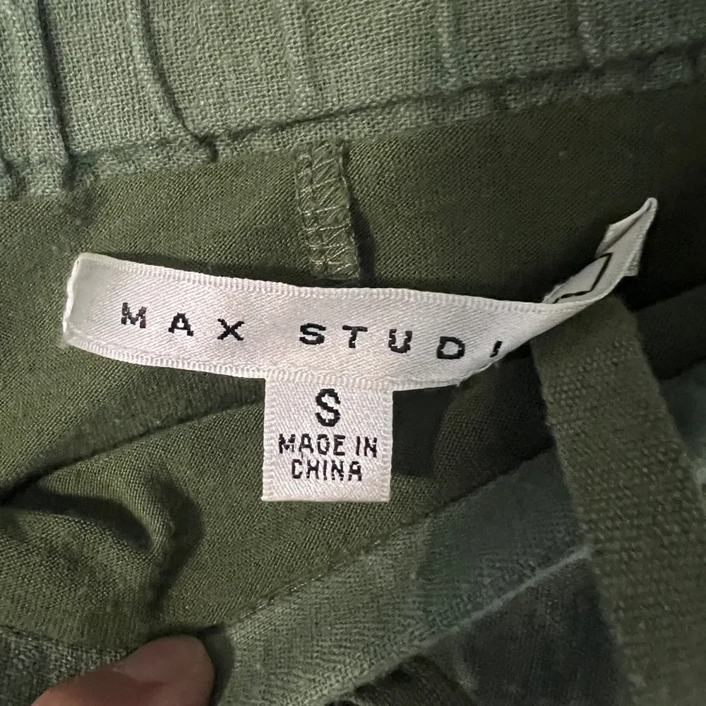 Clearance 50% off Max Studio Embroidered Linen/Rayon Skrt, Size 4 Green - Image 8