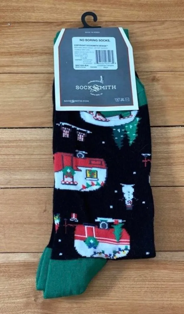 Trailer Park Funny Socks For Christmas Black - Image 3