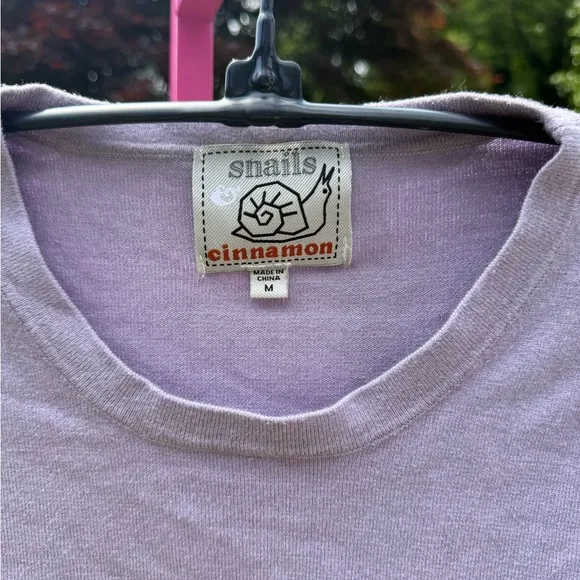Snails Cinnamon Lavender lightweight sweater Purple Size M - Image 2